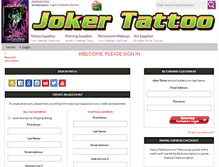 Tablet Screenshot of jokertattoo.net